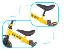 Ikonka Art.KX5377_1 Trike Fix Mini distanču trīsritenis 3in1 ar pedāļiem dzeltens