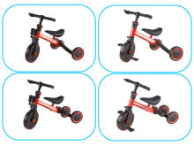 Ikonka Art.KX5377_2 Trike Fix Mini distanču trīsritenis 3in1 ar pedāļiem sarkans