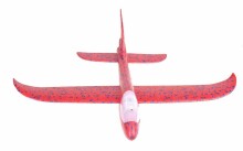 Ikonka Art.KX7954_2 Glider lennuk 2LED polüstüreen 48x47cm punane