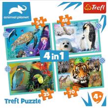 TREFL Puzzle Animals 4 in 1 set 35 48 54 70 pcs