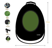 La bebe™ Car Seat Back Protector Avocado Art.148757 Black Aizsargpārvalks autosēdeklim (Autokrēsla atzveltnes aizsārgs, sēdekļa muguras pārsegs )