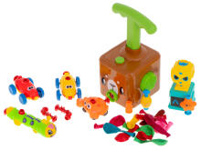 Ikonka Art.KX5919 Aerodynamic car teddy bear balloon launcher