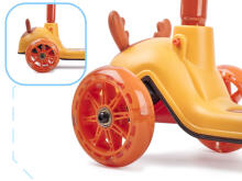 Ikonka Art.KX5376 DINOSAUR, 3-WHEELED BALANCE SCOOTER, LED WHEELS LIGHTING