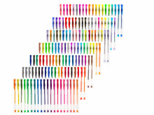 Ikonka Art.KX5554 Värvilised glitter-geelipliiatsid 140 tk komplektis.