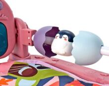 Ikonka Art.KX5405 Educational mat with piano and rattles pink