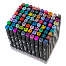Ikonka Art.KX5123_2 Double-sided alcohol markers in case 80 + stand
