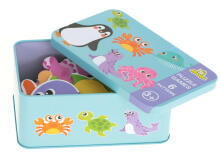 Ikonka Art.KX6016 Puzzle in a can sea animals 25 puzzles