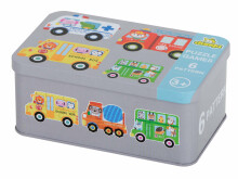 Ikonka Art.KX6017 Tinned puzzles vehicles 30 puzzles