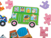 Ikonka Art.KX6017 Tinned puzzles vehicles 30 puzzles
