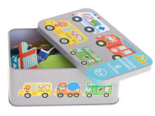 Ikonka Art.KX6017 Tinned puzzles vehicles 30 puzzles