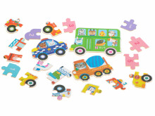 Ikonka Art.KX6017 Tinned puzzles vehicles 30 puzzles
