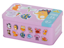 Ikonka Art.KX6020 Puzzles in a can animals 24 puzzles