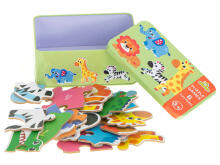Ikonka Art.KX6015 Puzzle in a tin safari animals 25 puzzles