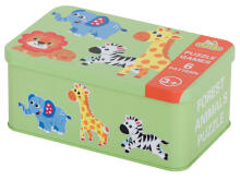 Ikonka Art.KX6015 Puzzle in a tin safari animals 25 puzzles