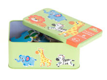 Ikonka Art.KX6015 Puzzle in a tin safari animals 25 puzzles