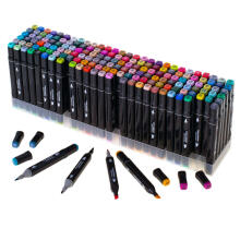 Ikonka Art.KX5123_3 Double-sided alcohol markers in case 168 + stand