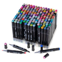 Ikonka Art.KX5123_3 Double-sided alcohol markers in case 168 + stand