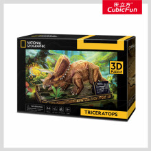 CUBIC FUN National Geographic 3D dėlionė „Triceratopsas“