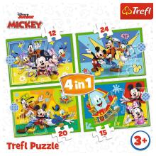 TREFL MICKEY MOUSE Puzzle 4 in 1 set 12 15 20 24 pcs