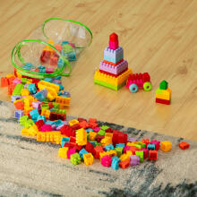 Ikonka Art.KX7499 Spatial bricks educational bricks bag 210 el.