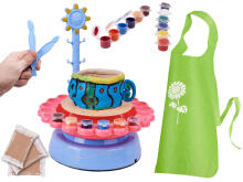 Ikonka Art.KX5630 Pottery wheel creative set with clay and paints 600g