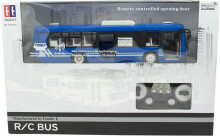 Ikonka Art.KX9563_2 Nuotoliniu būdu valdomas RC autobusas su durimis mėlynos spalvos