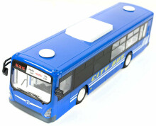 Ikonka Art.KX9563_2 Tālvadības RC autobuss ar durvīm zils