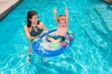 Ikonka Art.KX6097 BESTWAY 34037 inflatable dinghy boat mattress blue