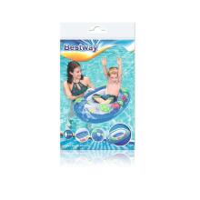 Ikonka Art.KX6097 BESTWAY 34037 inflatable dinghy boat mattress blue