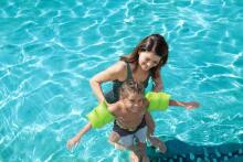Ikonka Art.KX5009 BESTWAY 32005 Butterfly swimming sleeves green