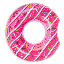 Ikonka Art.KX5003 BESTWAY 36118 Donut 107cm rozā peldēšanas ritenis