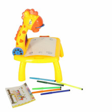 Ikonka Art.KX4915_1 Projektoriaus piešimo stalas žirafa geltonas