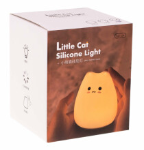 Ikonka Art.KX7207 Little Cat touch öövalgusti - silikoonist LED