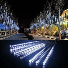 LED vītnes meteoru lietus (50 cm), garums 5 m., Silti balts, 2022G