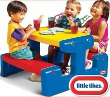 Little Tikes Junior Picnic Table Primary Stolik Do Zabawy 4os. 479500070 Niebieski