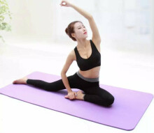 Yoga mat, thickness 1cm - purple