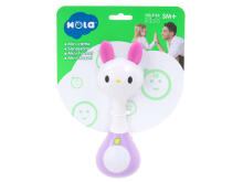 Ikonka Art.KX5592_1 Rattle teether + sounds lights rabbit HOLA