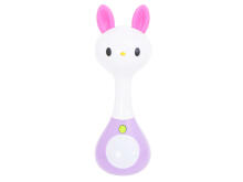 Ikonka Art.KX5592_1 Rattle teether + sounds lights rabbit HOLA