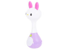 Ikonka Art.KX5592_1 Rattle teether + sounds lights rabbit HOLA