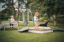 Folkland Art.150131 White Graphite Sandbox with cover 130cmx130cmx20cm