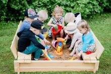 Folkland Art.150132 White Graphite Sandbox with cover 120cmx120cmx20cm