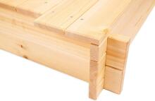 Folkland Art.150134 Natural Sandbox with cover 140cmx140cmx40cm