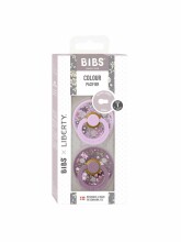 Bibs Liberty Colour Round – Camomile Lawn Violet Sky Mix Art.150171 Пустышка (соска) из 100% натурального каучука 0-6  мес.(2 шт.)