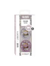 Bibs Liberty Colour Round – Capel Fossil Grey Mix Art.150189 Pacifier, 100% natural  6-18  (2pcs)