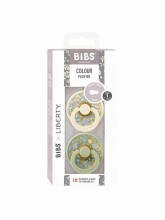 Bibs Liberty Colour Round – Eloise Sage Mix Art.150196 Soothers 0-6 m, 100% natural