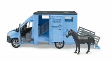 BRUDER Art.02674 MB Sprinter dzīvnieku pārvadātājs ar 1 zirgu
