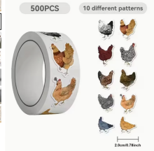 Cute Cartoon Chicken Stickers Roll Art.150225