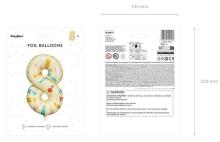Ikonka Art.KX4535_3 Foil birthday balloon number