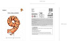 Ikonka Art.KX4535_4 Foil birthday balloon number