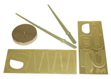 Ikonka Art.KX7848 Wall clock large 80-120cm gold 4 digits